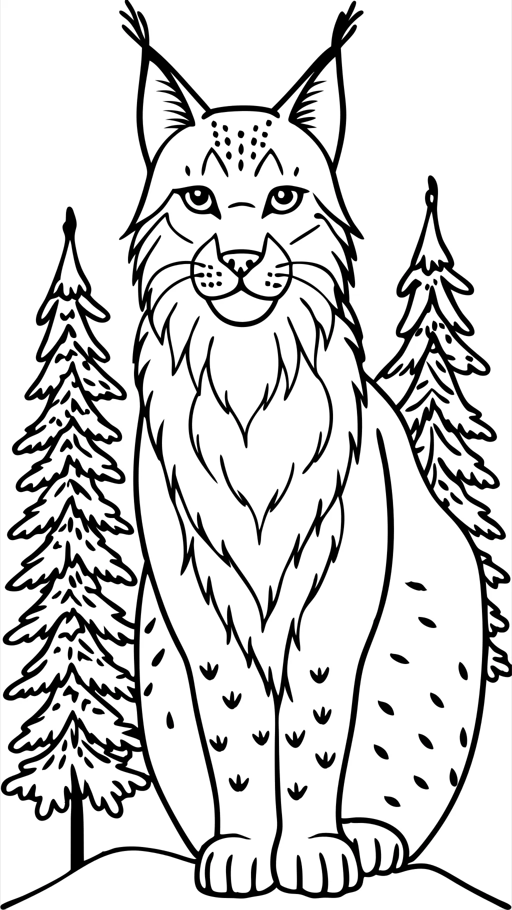 lynx coloring page